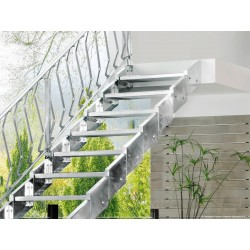 Escalier extérieur Innotec + rampe d’un côté