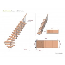Escalier modulaire Torino