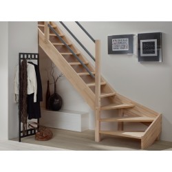 Escalier en bois Savoy: 1/4 tournant rampe [SY7]